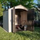 Lifetime 7x7 Plastic Shed Doors Open Interior