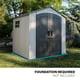 Lifetime 7x7 Plastic Shed Front Garden View