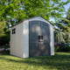 Lifetime 7x7 Plastic Shed Garden Angle