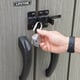 Lifetime Vertical Storage Unit Lock Detail Hand