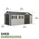 Lifetime 17.5x8 Plastic Shed Dimensions Diagram