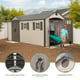 Lifetime 17.5x8 Plastic Shed Garden Lifestyle Wide