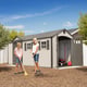Lifetime 17.5x8 Plastic Shed Garden Loading People