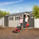 Lifetime 17.5x8 Plastic Shed Garden With Mower