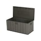 Lifetime 568 Litre Plastic Outdoor Storage Box Brown Lid Open