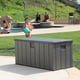 Lifetime 568 Litre Plastic Outdoor Storage Box Brown Poolside Children
