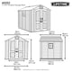 Lifetime 7x9.5 Plastic Shed Dimensions Diagram