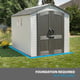 Lifetime 7x9.5 Plastic Shed Front Garden Angle