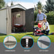 Lifetime 7x9.5 Plastic Shed Garden With Equipment