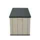 Lifetime 568 Litre Plastic Outdoor Storage Box Desert Sand Top Angle