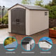 Lifetime 7x12 Plastic Shed Feature Icons