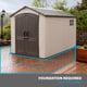 Lifetime 7x12 Plastic Shed Front Garden View