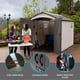 Lifetime 7x12 Plastic Shed Garden Lifestyle People