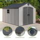 Lifetime 8x12.5 Plastic Shed Doors Open Interior