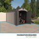 Lifetime 8x12.5 Plastic Shed Garden With Mower