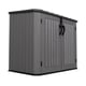 Lifetime Horizontal Plastic Outdoor Storage Unit Doors Open Front