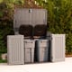 Lifetime Horizontal Plastic Outdoor Storage Unit Driveway With Bins
