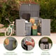 Lifetime Horizontal Plastic Outdoor Storage Unit Feature Icons