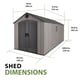Lifetime 8x17.5 Plastic Shed Dimensions Diagram