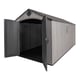 Lifetime 8x17.5 Plastic Shed Doors Open Angle