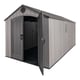 Lifetime 8x17.5 Plastic Shed Doors Open Side