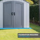 Lifetime 8x17.5 Plastic Shed Foundation Dimensions