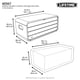 Lifetime 515 Litre Plastic Outdoor Storage Box Storm Dust Dimensions Diagram