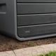 Lifetime 515 Litre Plastic Outdoor Storage Box Storm Dust End View