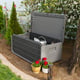 Lifetime 515 Litre Plastic Outdoor Storage Box Storm Dust Garden Angle