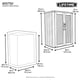 Lifetime Utility Plastic Storage Shed Dimensions Diagram