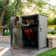 Lifetime Utility Plastic Storage Shed Doors Open Side
