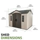Lifetime 10x8 Plastic Shed Dimensions Diagram