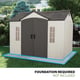 Lifetime 10x8 Plastic Shed Doors Open People