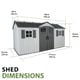 Lifetime 15x8 Plastic Shed Dimensions Diagram