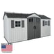Lifetime 15x8 Plastic Shed Front Angle