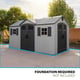 Lifetime 15x8 Plastic Shed Foundation Dimensions