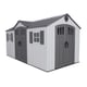 Lifetime 15x8 Plastic Shed Front Angle