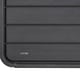 Lifetime 515 Litre Plastic Outdoor Storage Box Carbonized Grey Branding Detail