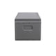 Lifetime 515 Litre Plastic Outdoor Storage Box Carbonized Grey End View Two