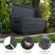 Lifetime 515 Litre Plastic Outdoor Storage Box Carbonized Grey Garden Feature Icons