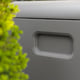 Lifetime 515 Litre Plastic Outdoor Storage Box Carbonized Grey Handle Detail