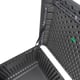 Lifetime 515 Litre Plastic Outdoor Storage Box Carbonized Grey Hinge Detail