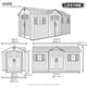 Lifetime 15x8 Plastic Shed Dimensions Diagram