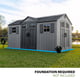 Lifetime 15x8 Plastic Shed Foundation Dimensions