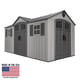 Lifetime 15x8 Plastic Shed Front Angle