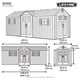 Lifetime 20x8 Plastic Shed Front Angle