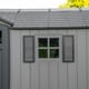 Lifetime 20x8 Plastic Shed Front Window View