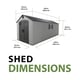 Lifetime 8x20 Plastic Shed Dimensions Diagram