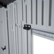 Lifetime 8x20 Plastic Shed Door Hinge Closeup