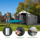 Lifetime 8x20 Plastic Shed Garden Feature Icons